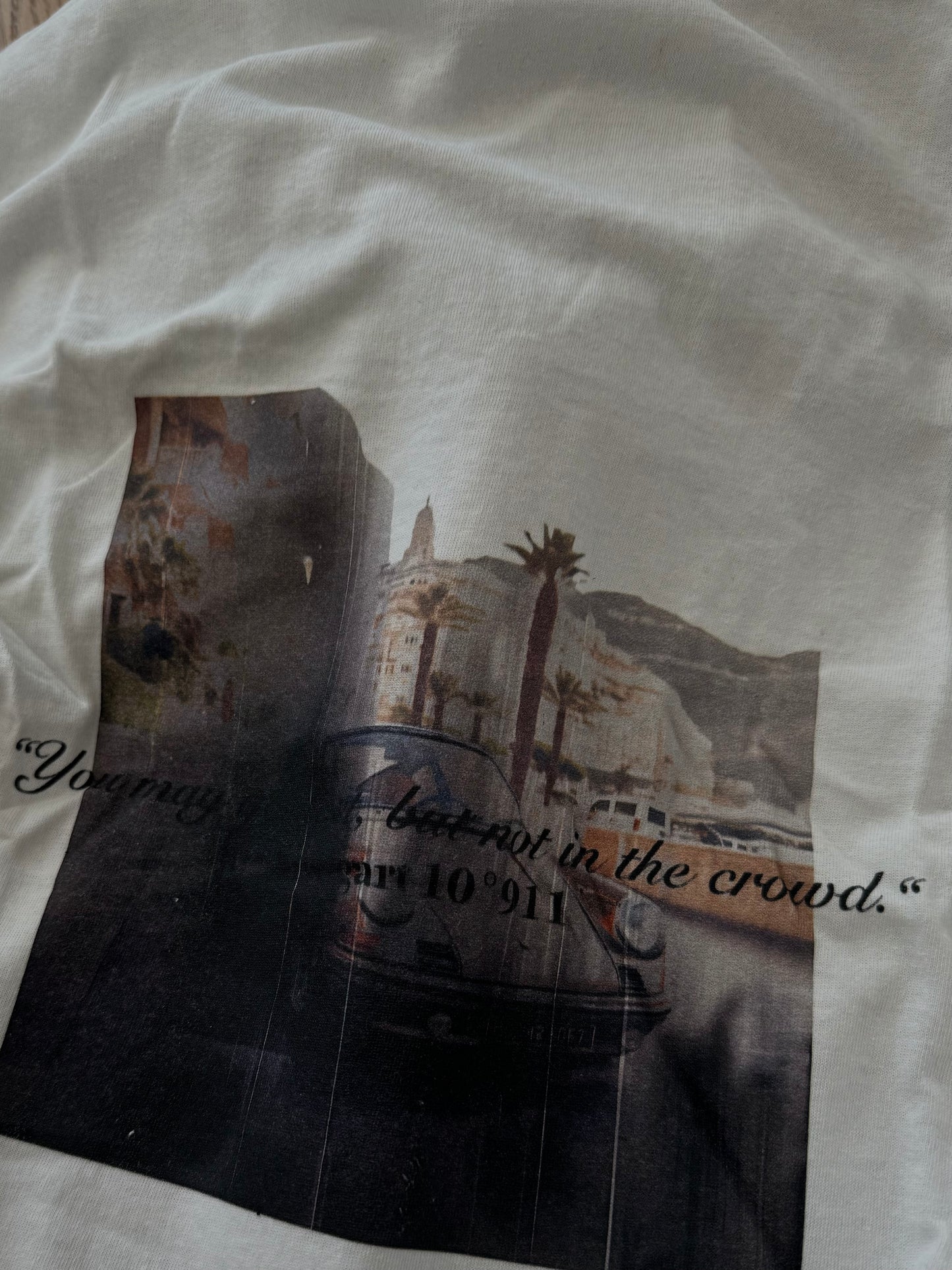 "P911" T-Shirt Chalk White
